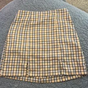 Plaid mini skirt